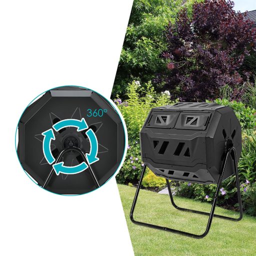 160 literes kétkamrás forgó komposztáló