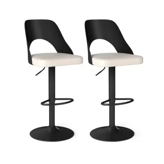 Modern bárszék 2db, fekete-fehér