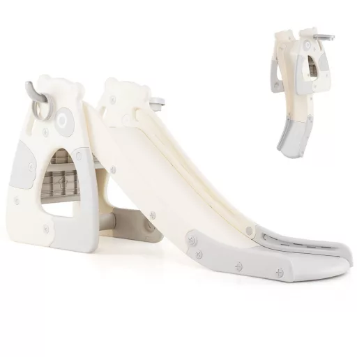 Összecsukható csúszda kosárpalánkkal, gyűrűdobálóval