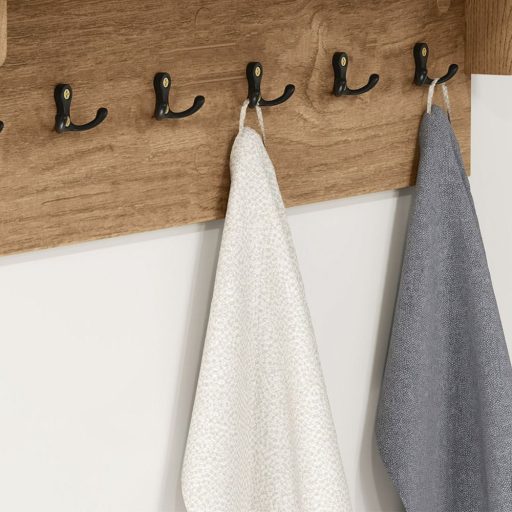 6 akasztós falipolc, natúr