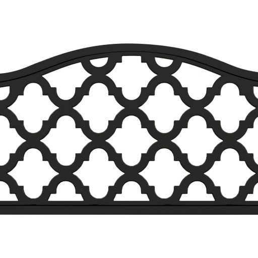 Kerti pad díszrács mintával