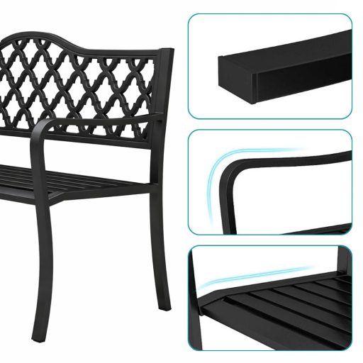 Kerti pad díszrács mintával