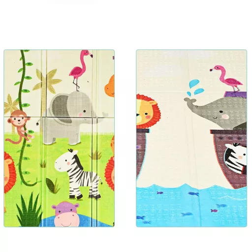 Kétoldalas összecsukható játszószőnyeg táskában