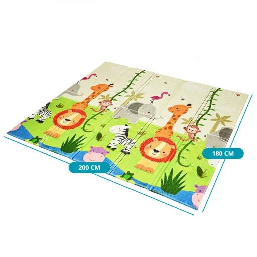 Kétoldalas összecsukható játszószőnyeg táskában