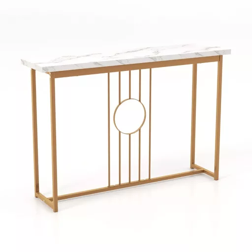 Modern előszobaasztal műmárvány lappal