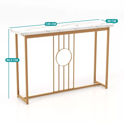 Modern előszobaasztal műmárvány lappal