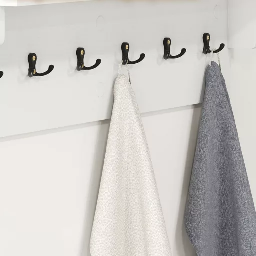 6 akasztós falipolc, fehér