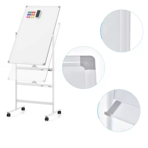 Átfordítható mágnestábla kiegészítőkkel, 60 x 90 cm