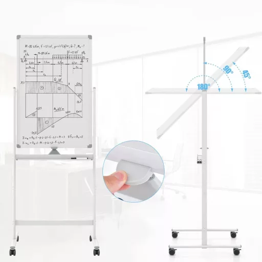 Átfordítható mágnestábla kiegészítőkkel, 60 x 90 cm