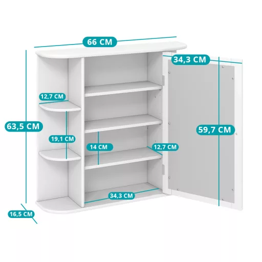 Fürdőszobai tükrös tárolószekrény