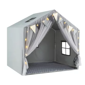 Játszósátor csillagfényekkel, szürke