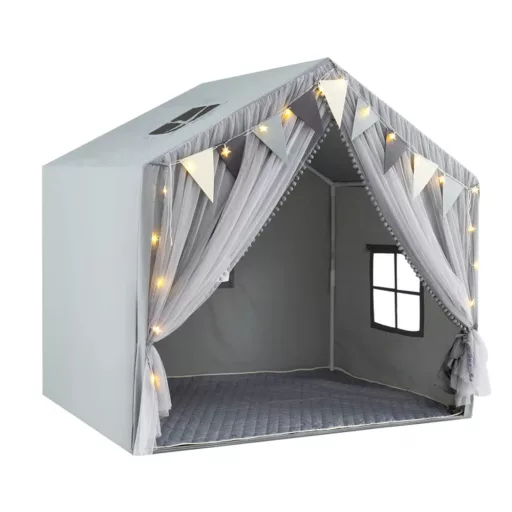 Játszósátor csillagfényekkel, szürke