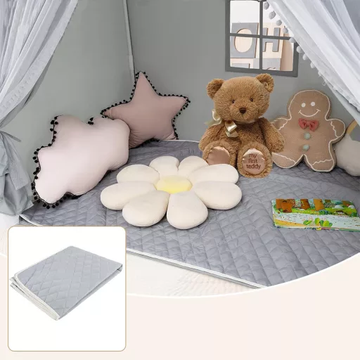 Játszósátor csillagfényekkel, szürke