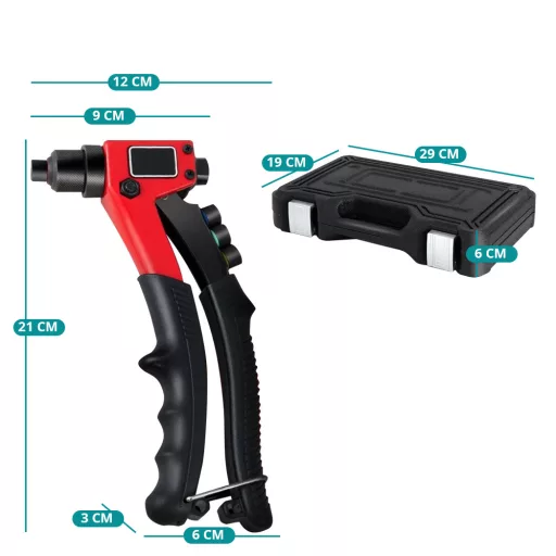 Kézi popszegecsező készlet, 200db