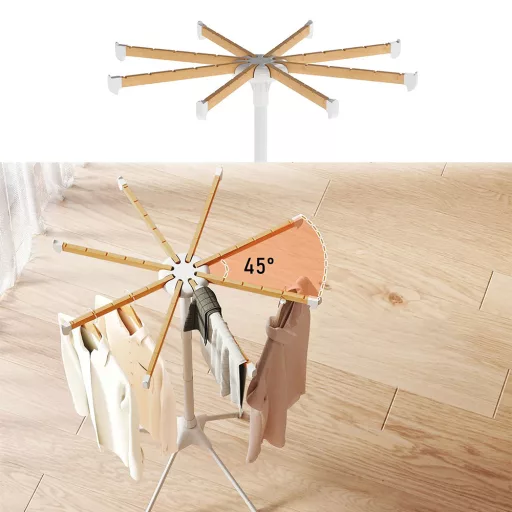 Összecsukható vállfás szárító állvány