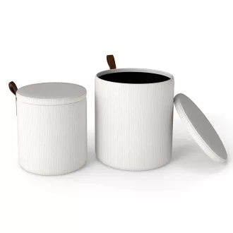 2db-os tároló puff, törtfehér