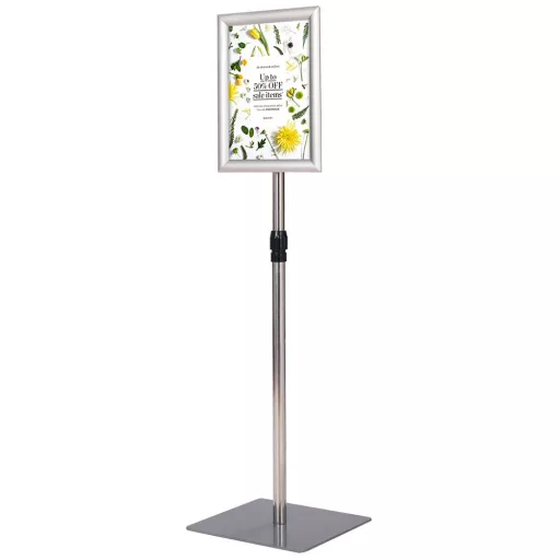 Információs állvány 33x24cm, ezüst