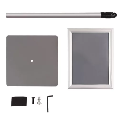 Információs állvány 33x24cm, ezüst