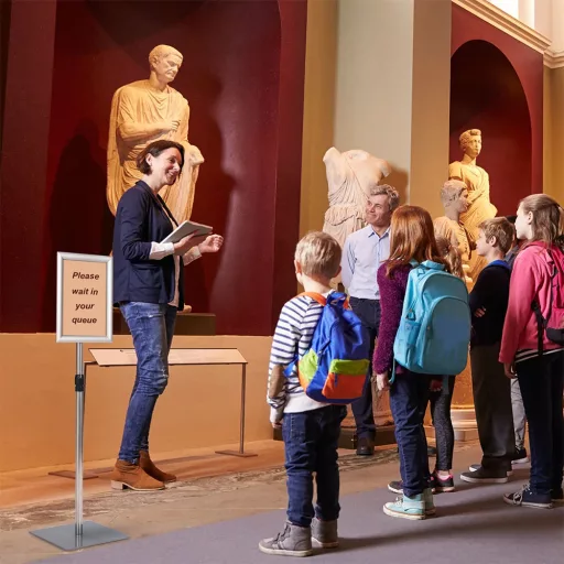 Információs állvány 33x24cm, ezüst