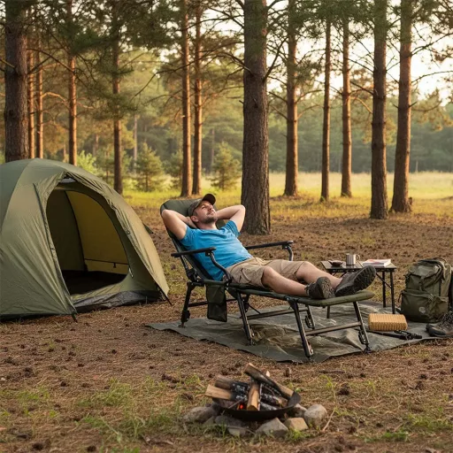 Nagyméretű horgászszék lábtartóval