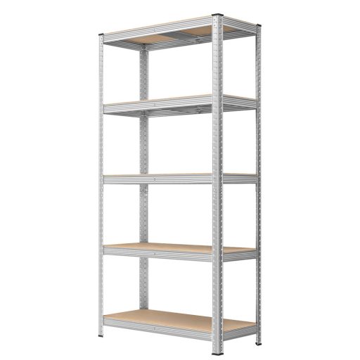 5-szintes acél polcrendszer, 2 db, ezüst