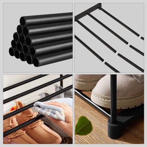 3 szintes fém cipőtartó 92x30x55cm