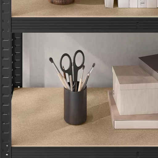 5-szintes acél polcrendszer, 2db, fekete