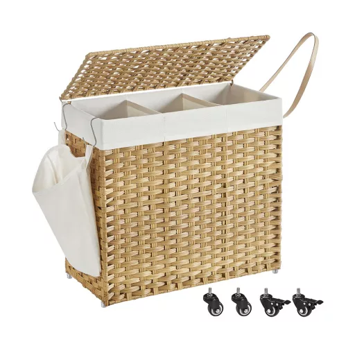 Műanyag szennyestartó kosár, 66 x 33 x 66 cm