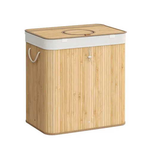 Bambusz szennyestartó kivehető hálóval