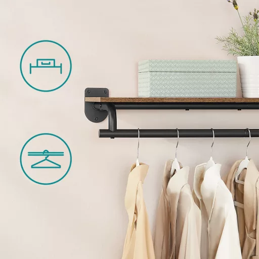 Falra rögzíthető ruhatartó