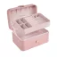 Ékszertartó rózsaszín 16x11x7,8cm