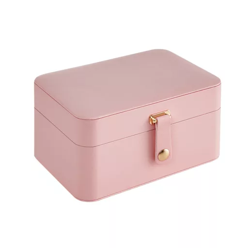 Ékszertartó rózsaszín 16x11x7,8cm