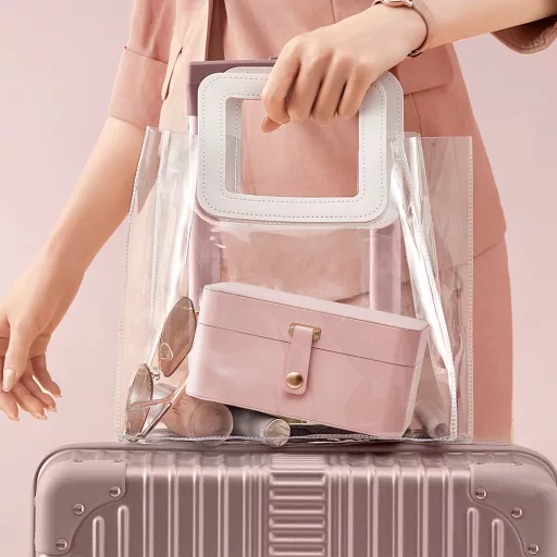 Ékszertartó rózsaszín 16x11x7,8cm