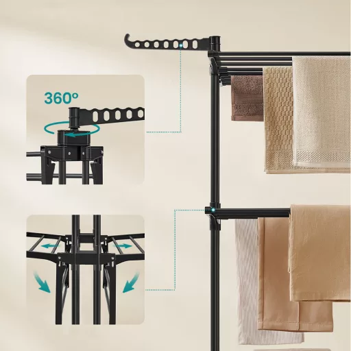 4 szintes ruhaszárító rozsdamentes acél