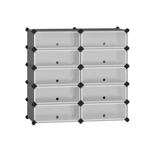 Műanyag tárolószekrény, szürke