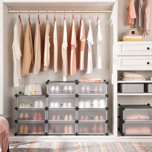 Műanyag tárolószekrény, szürke