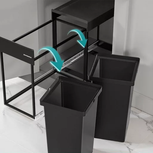 Kihúzható dupla rekeszes szemetes