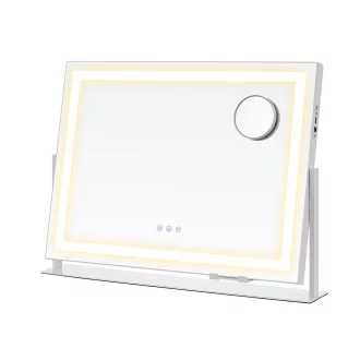 LED-es sminktükör telefontartóval