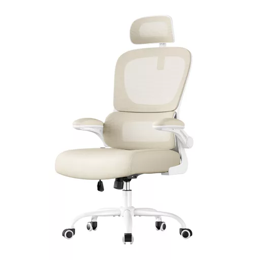 Fejtámlás ergonomikus szék, bézs