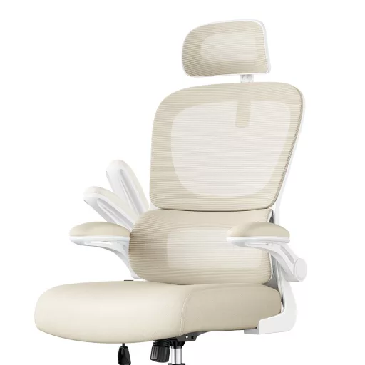 Fejtámlás ergonomikus szék, bézs