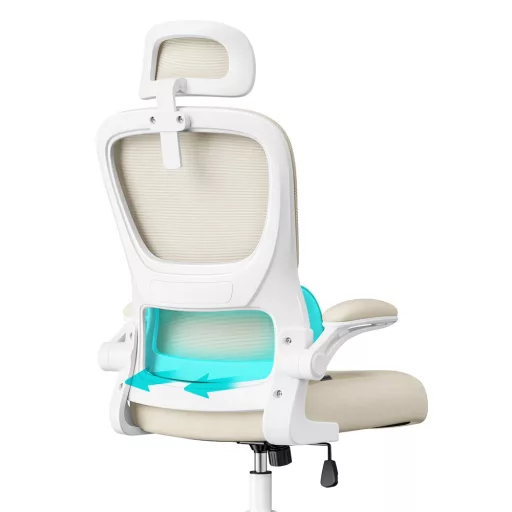 Fejtámlás ergonomikus szék, bézs