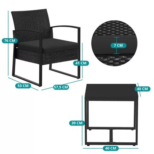 Kerti bútorszett 3db