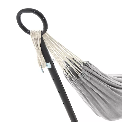 Függőágy tartóállvánnyal, szürke