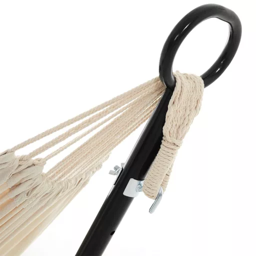 Függőágy tartóállvánnyal, bézs