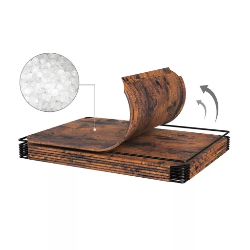 Műanyag tárolószekrény, rusztikus barna