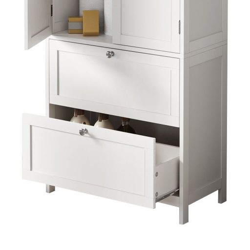 2 ajtós tárolószekrény 2 fiókkal 60x30x110cm