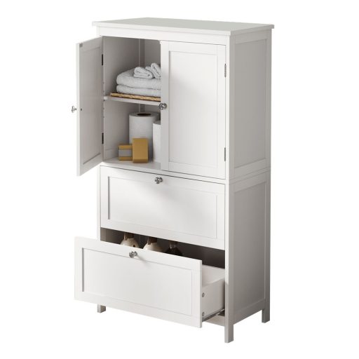 2 ajtós tárolószekrény 2 fiókkal 60x30x110cm