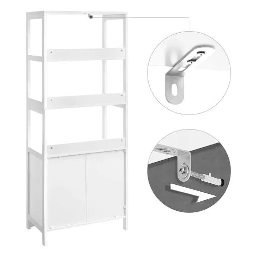 Polcos tárolószekrény 60 x 32,5 x 154 cm