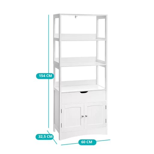 Polcos tárolószekrény 60 x 32,5 x 154 cm