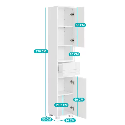 Tárolószekrény 30 x 30 x 170 cm